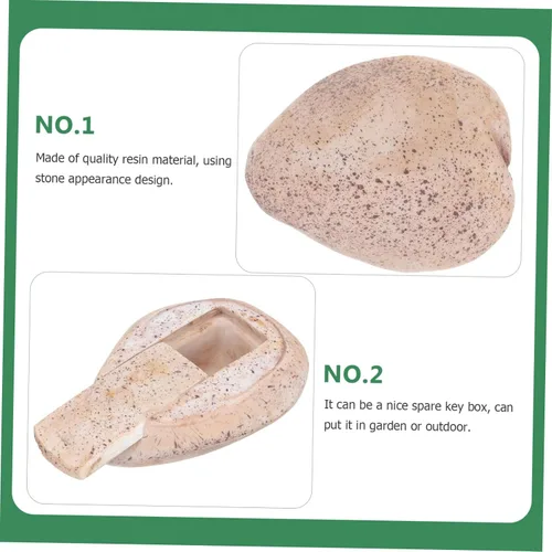 Miniatura 6 de Faux Rock Key Hider - Funda de almacenamiento para llaves de jardín, figura de roca falsa para exteriores