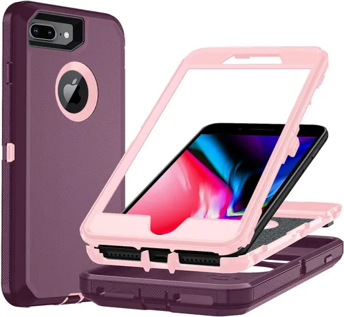 Miniatura 52 de Funda para iPhone X/i Phone Xs, 3 capas duradera funda de teléfono resistente protección para teléfono, a prueba de golpes a prueba de caídas a Negro