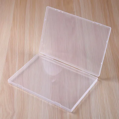 Miniatura 4 de Paialco B5 Caja de almacenamiento de plástico transparente, 7 x 10 pulgadas soporte plano para cuentas/herramientas/cartas/papeles