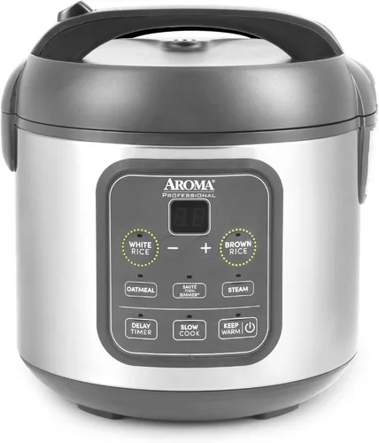 Miniatura 8 de AROMA® Arrocera de cocción lenta de 20 tazas y olla de arroz integral con asas de olla elevables y tapa de almacenamiento de silicona, cerámica
