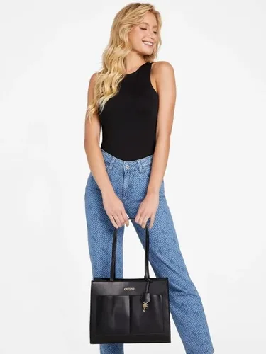 Miniatura 2 de GUESS Factory Elmore Carryall - Bolsos de mano para mujer, color negro, Negro
