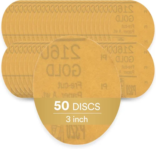 Miniatura 6 de 912 Hookit disco de arena P5A de 3" color oro de 3M, P400, 6, Dorado
