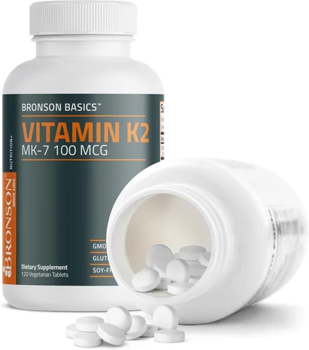 Miniatura 6 de Bronson Vitamina K2 MK-7 100 MCG, K2 como menaquinona MK7, soporte óseo sin OMG, 120 tabletas