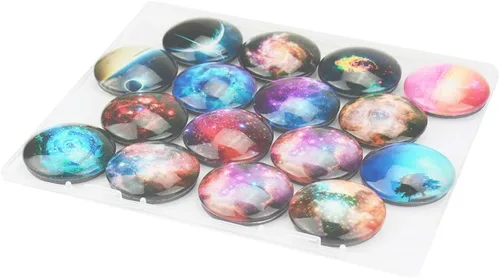Miniatura 8 de Imanes para refrigerador con patrón de cielo estrellado, paquete de 16 imanes para nevera, gabinetes de oficina, pizarras blancas, fotos de 1.35