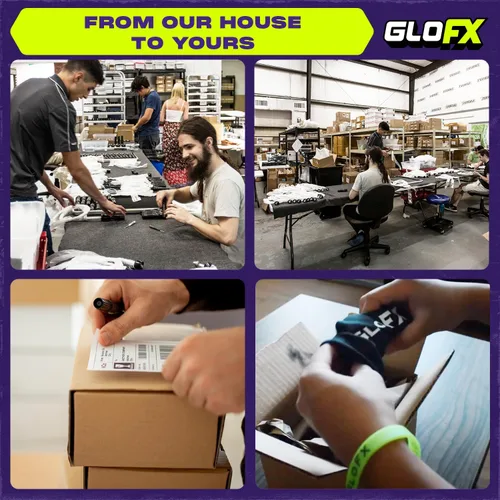 Miniatura 8 de GloFX Tubo de caleidoscopio líquido azul de 7.5 pulgadas X - Caleidoscopios coloridos para adultos, juguetes de flujo Rave Varitas de purpurina