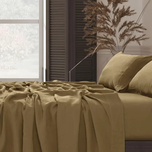 Miniatura 9 de Tribeca Living Juego de sábanas y fundas de almohada de percal de algodón egipcio fresco y suave, tamaño California King, bolsillo extra profundo
