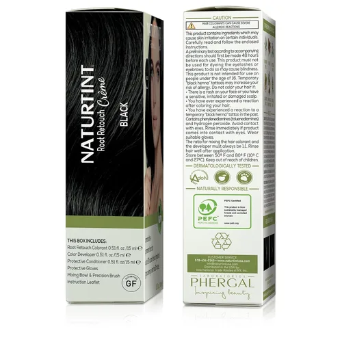 Miniatura 6 de Naturtint Black Root Retouch Crème - Tinte permanente para el cabello, sin amoníaco, gris oculto, sin aroma artificial, 1.52 onzas líquidas Negro