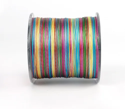 Miniatura 8 de RUNCL Línea de pesca trenzada de 8 hebras, línea trenzada de colores de alta visibilidad, súper fuerte, resistente a la abrasión, no se estira, 328