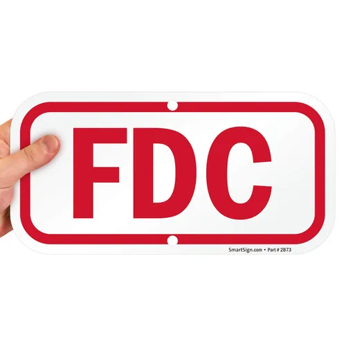 SmartSign - Señal "FDC" K-7262-AL-06x12 | Aluminio de 6" x 12" Aluminio no reflectante de 6" x 12"