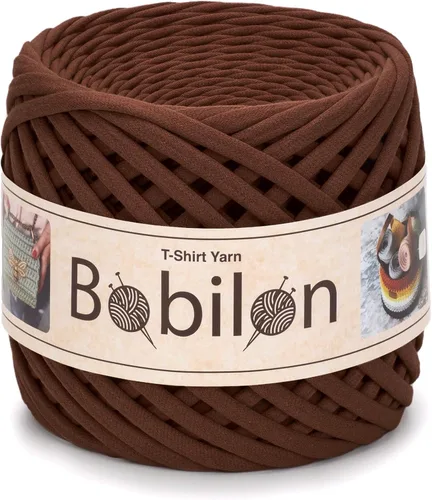 Miniatura 29 de Hilo de camiseta – 0.197-0.276 in – Cinta de punto para ganchillo, tejido, macramé, manualidades – 328.1 ft / 110 yardas – Hilo de algodón Apricot