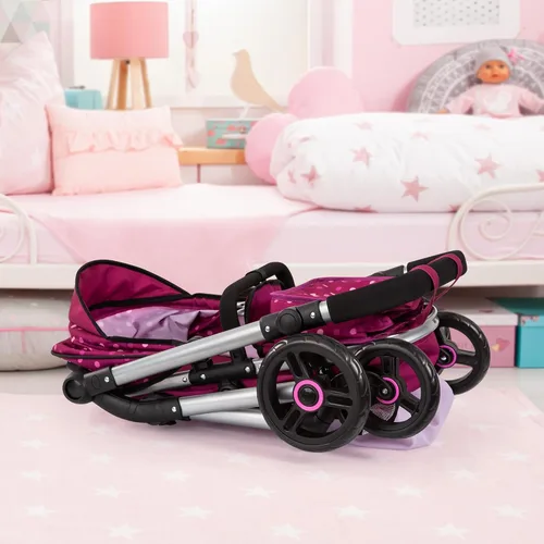 Miniatura 5 de Bayer Design City Baby Doll Pram, rosa oscuro