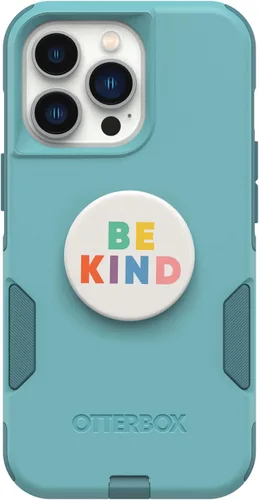 Miniatura 2 de OtterBox Bundle Commuter Series para iPhone 13 PRO – (forma RIVETING) + PopSockets PopGrip – (BE Kind)