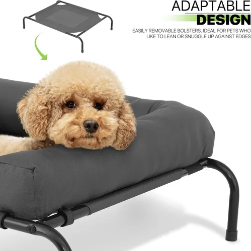 Miniatura 5 de Magshion Cooling Elevated Dog Bed, Portable Raised Outdoor Indoor Dog Cots Chew Proof Pet Hammock with Breathable Mesh & Removable Bolster for Large