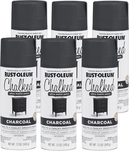 Miniatura 44 de Rust-Oleum - Pintura a la tiza en aerosol ultramate de 12 onzas (paquete de 1), color carbón, 302590