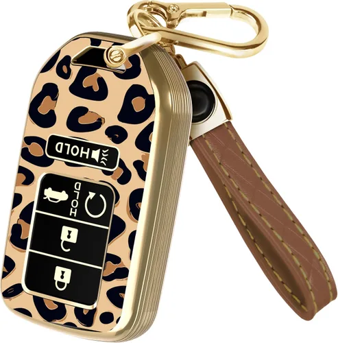 Miniatura 41 de Lucrum Compatible con funda para llavero Honda y llavero de cuero - Estuche de llavero de TPU para Accord Civic CR-V HR-V Pilot Ridgeline SE LX