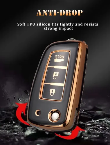 Miniatura 5 de Funda protectora para llave de TPU suave para Nissan Rogue Flip con 3 botones, soporte para llave remota inteligente para Nissan Rogue Select
