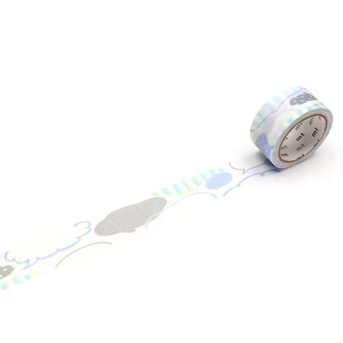mt Kaku-Kaku - Cinta Washi para dibujo y escritura [producida en Japón]: 0.8 pulgadas x 23 pies (globo de discurso superpuesto)