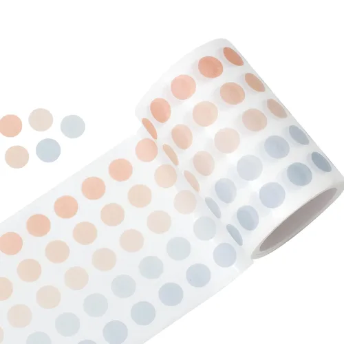 Miniatura 14 de YUBBAEX Morandi Cinta Washi de Puntos de 5/16" Pegatinas Redondas 1250 Puntos Adhesivos para Bullet Journal Planificador Scrapbooking 2 3/8" x 10
