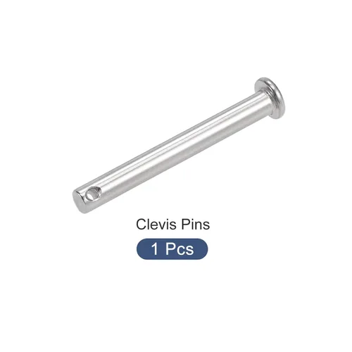 Miniatura 5 de METALLIXITY Pasadores de horquilla (0.236 x 0.787 pulgadas), 1 unidad, cabeza plana de un solo agujero, pasador de sujeción de acero inoxidable 304