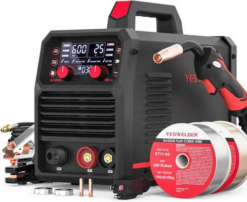 Miniatura 9 de YESWELDER Soldador MIG-205DS PRO MIG, 200Amp 110/220V Máquina de soldadura MIG de doble voltaje, 5 en 1 Gas MIG/Flux Core MIG/Spool Gun MIG/Spool