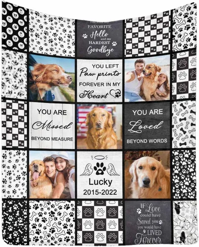 Miniatura 11 de Manta personalizada con foto de perro, mantas con imagen personalizada para amantes de los perros, manta personalizada para regalos con mis propias