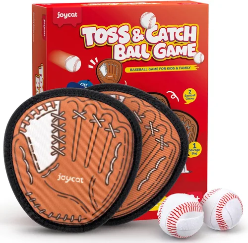 Miniatura 11 de JoyCat Juego de pelota de lanzar y atrapar, juego de 2 bolas adhesivas para adultos y 2 niños, juego familiar para atrapar al aire libre para playa