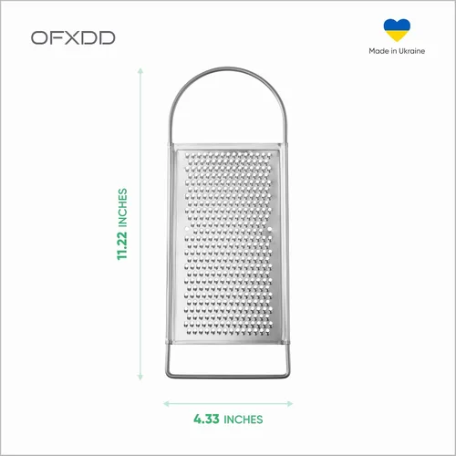 Miniatura 2 de Rallador fino para cocina, rallador plano de acero inoxidable, triturador de cocina con asa, rallador de alimentos para queso, frutas, verduras