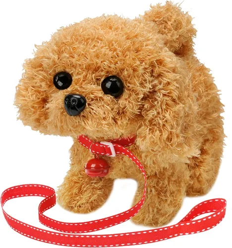 Miniatura 8 de KSABVAIA Juguete de Peluche Golden Retriever Cachorro Perro Electrónico Interactivo - Camina, Ladra, Mueve la Cola, se Estira, Compañero Animal