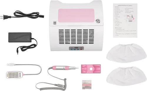 Miniatura 8 de Lámpara de uñas 5 en 1, colector de polvo de uñas con taladro de uñas y lámpara de escritorio LED, lámpara LED de uñas para esmalte de gel