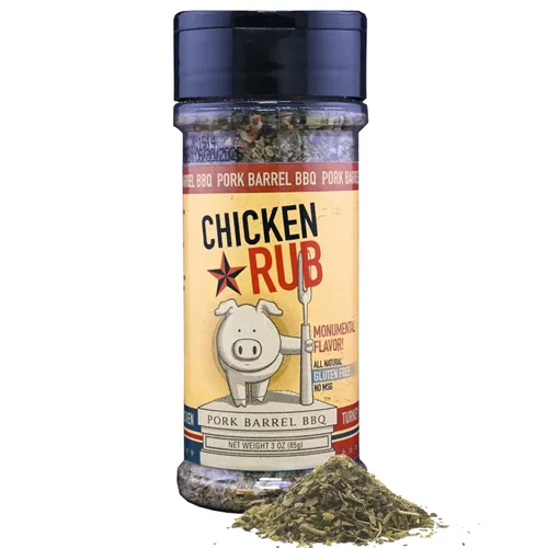 Pork Barrel BBQ Rub de Especias para Pollo | Condimento y Especia Todo Uso | Esenciales para Asar a la Parrilla, Perfecto para Asar, Ahumar o