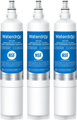 Waterdrop 5231JA2006A Reemplazo para filtro de agua de refrigerador LG® LT600P®, fml-2, KENMORECLEAR® 46-9990, KENMORE® 9990, 5231JA2006B, RWF1000A,