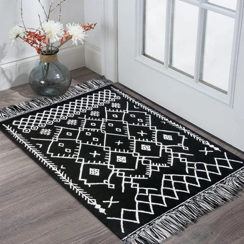 Miniatura 214 de IOHOUZE Alfombra de Área Lavable 4x6 Antideslizante con Respaldo de Goma Alfombras Tejidas para Entrada Interior Alfombras de Dormitorio Alfombra