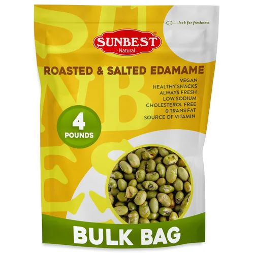 Paquete surtido de frutos secos Sunbest, tostados y salados: anacardos, almendras, nueces de Brasil, pacanas, edamames, pistachos de California y