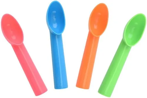 Miniatura 5 de Paquete de 4 cucharas de plástico para helados, antiadherentes, anticongelante, para frutas, sandía, yogur, bola de melón, cuchara de sorbete