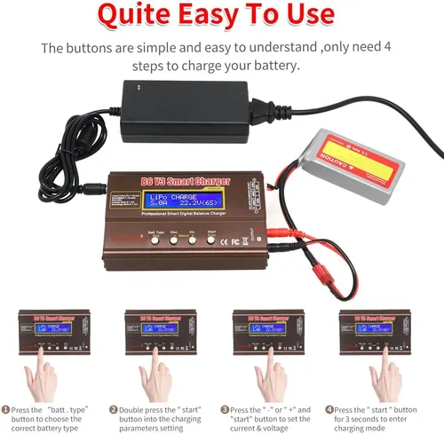 Miniatura 5 de IMAX B6 - Cargador de equilibrio de batería Lipo de 80 W, descargador de 6 A, RC Hobby Lipo NiMh Li-ion Ni-Cd Lipro Cargador de equilibrio digital +