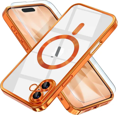 Miniatura 110 de Misea Funda magnética para iPhone 14 compatible con MagSafe [nunca amarillenta] [protección contra caídas de grado militar] protector completo