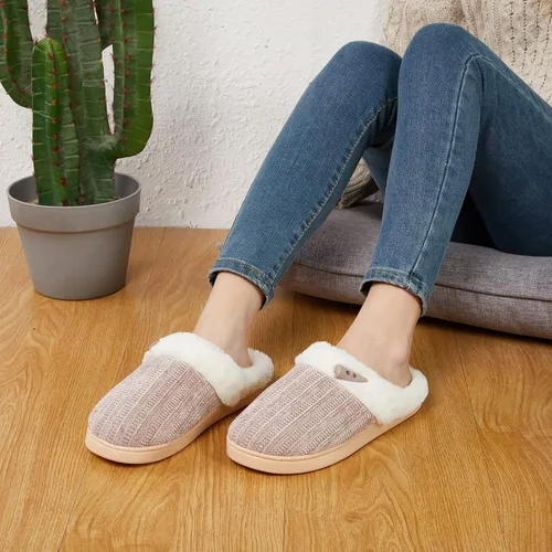 Miniatura 2 de NineCiFun Pantuflas cómodas de casa para mujer, de espuma viscoelástica, mullidas, para interiores, exteriores, antideslizantes, para el hogar