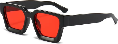 Miniatura 138 de AIEYEZO Gafas de sol cuadradas para mujeres y hombres, gafas de sol cuadradas con montura gruesa, estilo de diseñador simple