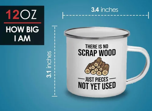 Miniatura 4 de Taza de carpintero de 12 onzas, sin chatarra de madera, regalo para trabajador de madera, constructor, ingeniero, técnico, constructor para hombres