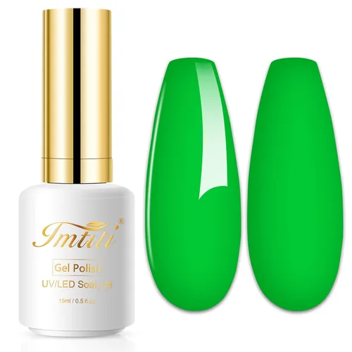 Miniatura 58 de Esmalte de uñas de gel con purpurina, 0.5 fl oz, color rosa brillante, de remojo, con LED, UV, kit de esmalte de uñas de gel para manicura en salón