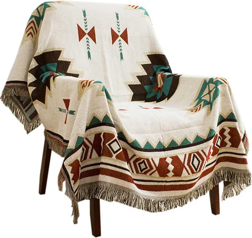 Miniatura 13 de Hopstar - Manta suelta azteca Navajo mantas indias y cobijas Boho decoración occidental cobija de sofá para cama, sofá, sala de estar, playa