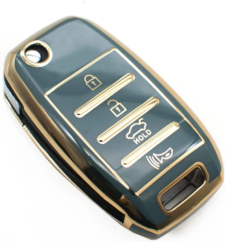 Miniatura 7 de FEYOUN - Funda de poliuretano termoplástico con 4 botones inteligentes para la llave a control remoto del automóvil; funda compatible