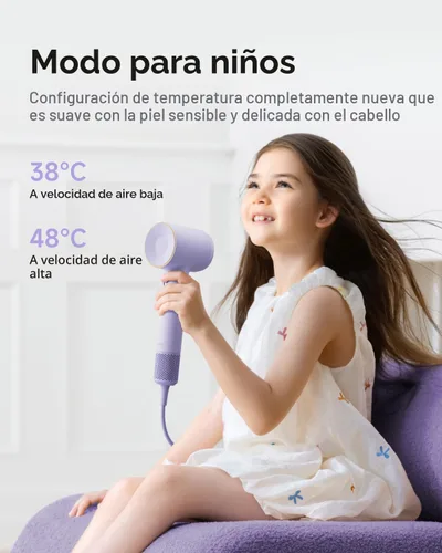 Miniatura 6 de Secador de Pelo Laifen SE 2, Secador de Pelo Iónico Negativo de 200 Millones con Modo Infantil y Motor Sin Escobillas de 108,000 RPM, Secador
