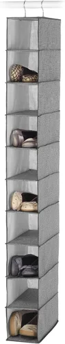 Miniatura 5 de Whitmor Organizador colgante de zapatos, 8 estantes, organizador de armario colgante, zapatero colgante para armario pequeño, estantes colgantes