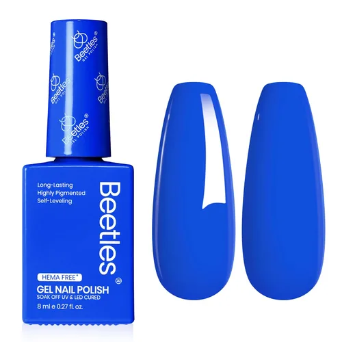 Miniatura 101 de Beetles - Esmalte de uñas de gel ultravioleta semipermanente sin HEMA de alto brillo para manicura francesa y arte de uñas, frasco a juego, blanco