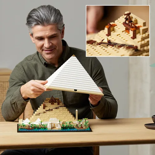 Miniatura 4 de LEGO Architecture Gran Pirámide de Giza Set 21058, Kit de Construcción de Modelo de Decoración del Hogar, Actividad Creativa de DIY, Colección