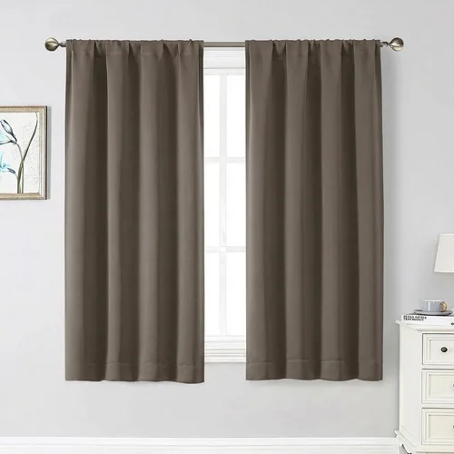 Miniatura 218 de Cortinas opacas para dormitorio, sala de estar, juego de 2 paneles de 54 pulgadas de largo, cortinas de oscurecimiento de habitación con aislamiento