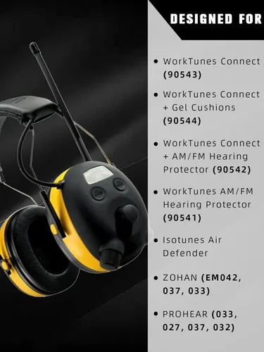 Miniatura 3 de PROHEAR FEP01-1 par de almohadillas de espuma de repuesto (actualizadas) para auriculares de radio 3M WorkTunes Connect
