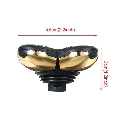 Miniatura 7 de 5 cabezales de afeitadora, 2 cabezales de afeitadora de repuesto para maquinilla de afeitar eléctrica, herramienta de afeitado calvo, cabezal de Oro