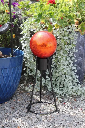 Miniatura 4 de Achla Designs GBS-14 Trestle II Gazing Globe - Soporte de bola de 13 1/2 pulgadas de alto, color negro